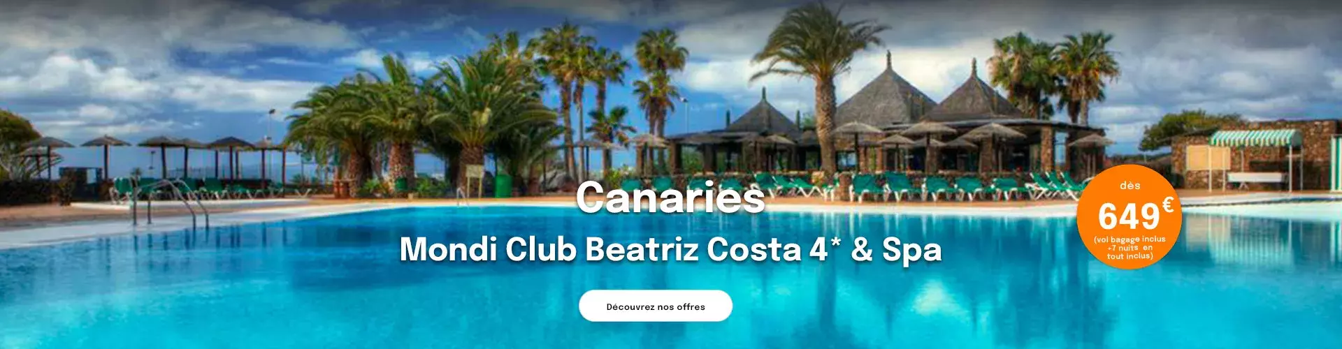 la piscine du Mondi Club Beatriz Costa avec des palmiers, un séjour à partir de 649€