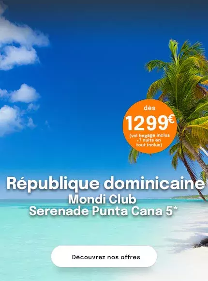 une mer turquoise des Caraïbes avec des palmiers sur une plage de sable