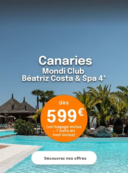 Vue sur la piscine de du Mondi Club Beatriz Costa à Lanzarote avec une offre à partir de 599€