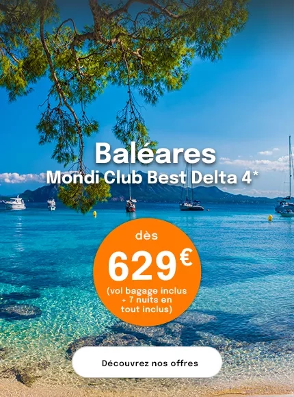 la mer aux Baléares avec une offre dès 629€
