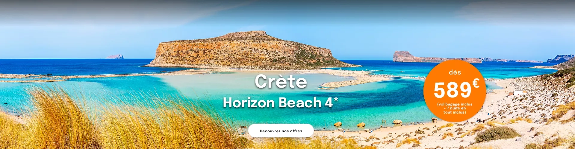 une plage aux eaux turquoise en Crète