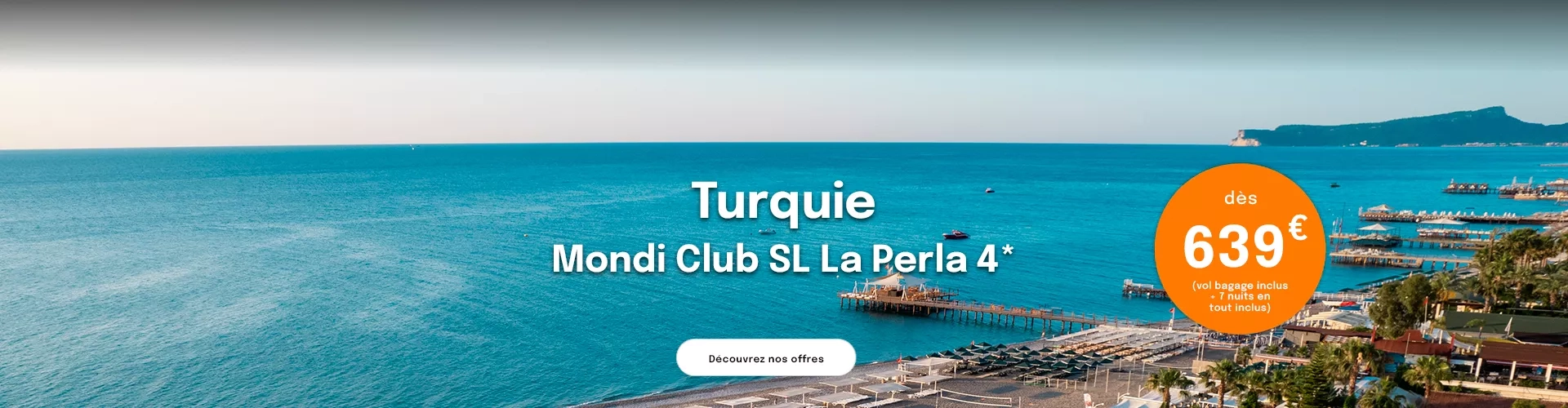 vue sur la mer avec une offre pour la Turquie dès 639€