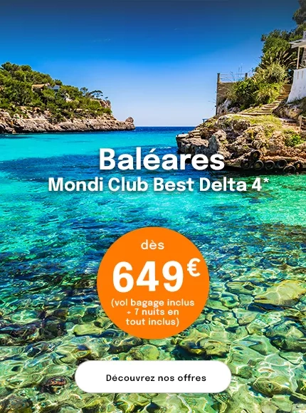 une crique aux eaux turquoise aux Baléares