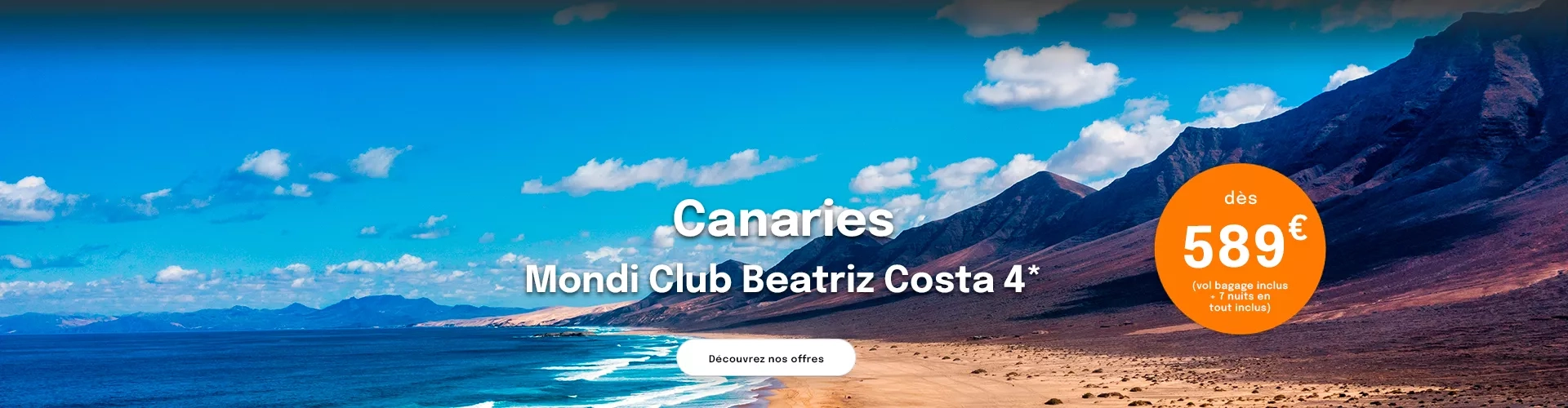Vue sur la mer et les falaises aux Canaries