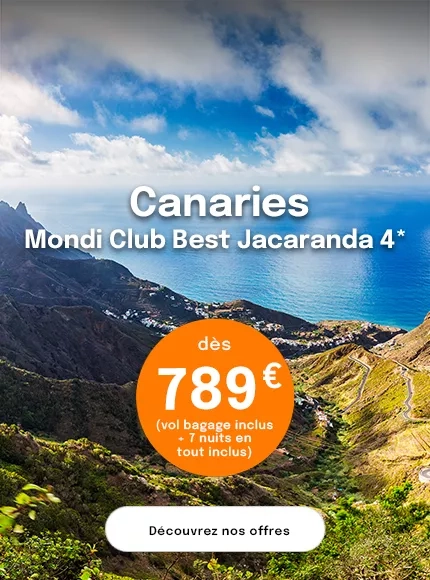 Vue sur la mer et des montagnes aux Canaries
