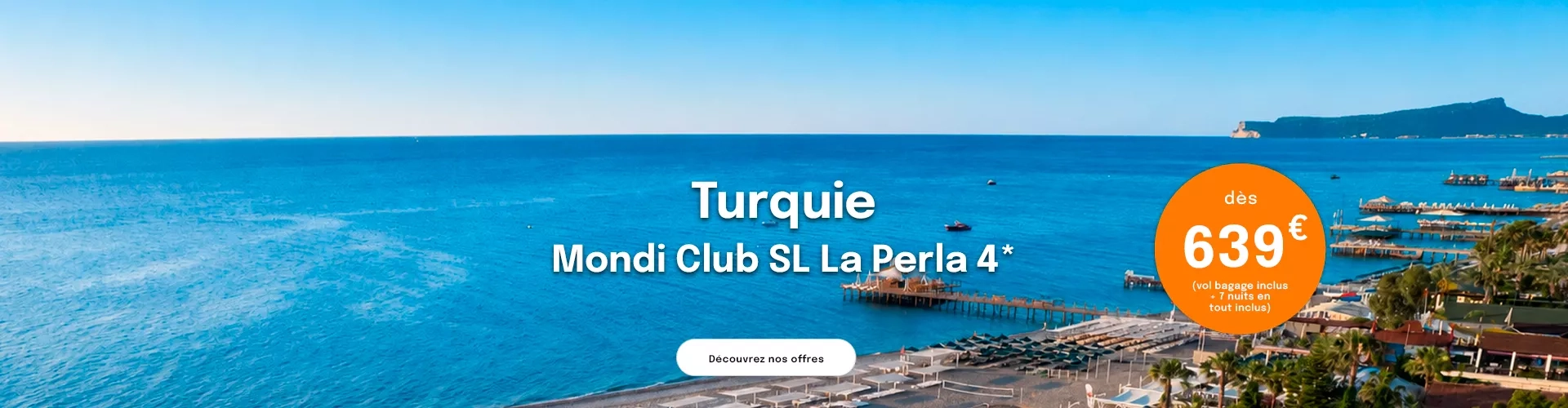 Vue sur la Méditerranée et une plage en Turquie