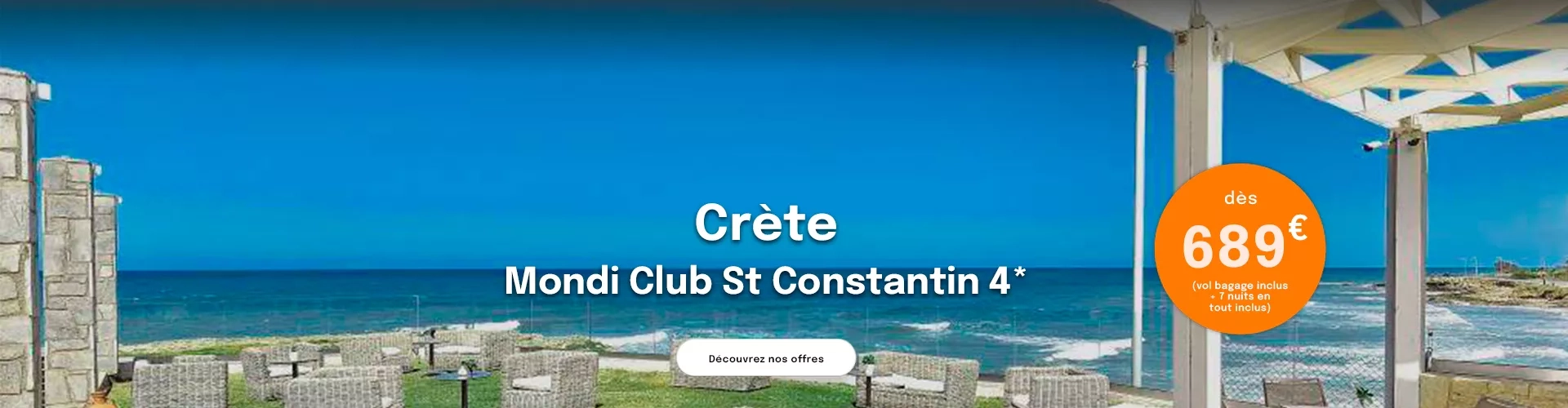 Vue sur la mer en Crète