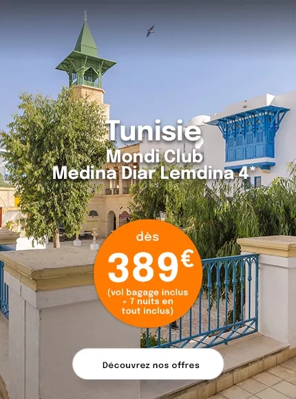 des maisons blanches et bleues en Tunisie