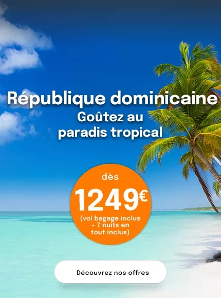 Une plage aux eaux turquoise en République dominicaine avec une offre dès 1249€