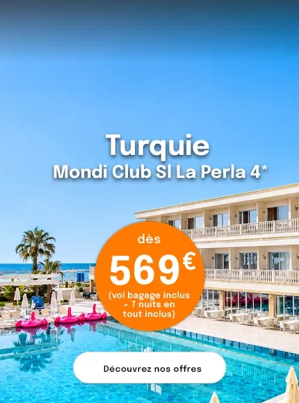 une piscine avec des bouées roses en forme de cygnes et une partie de l'hôtel