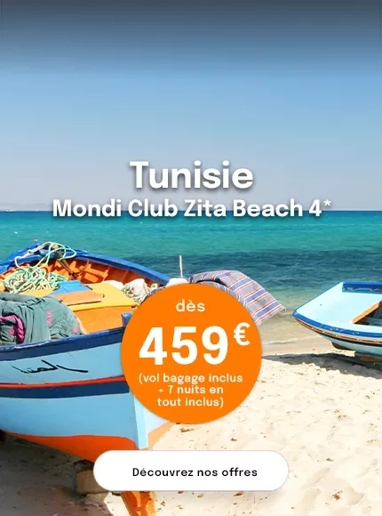 Des barques en bois colorées sur une plage de Tunisie