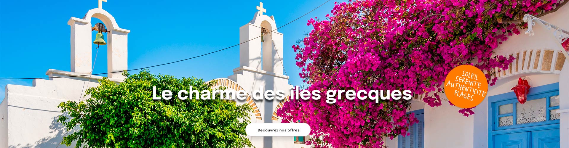 maisons blanches et ciel bleu en grèce