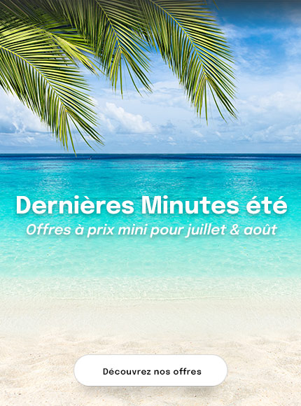 mer turquoise et valise sur sable blanc